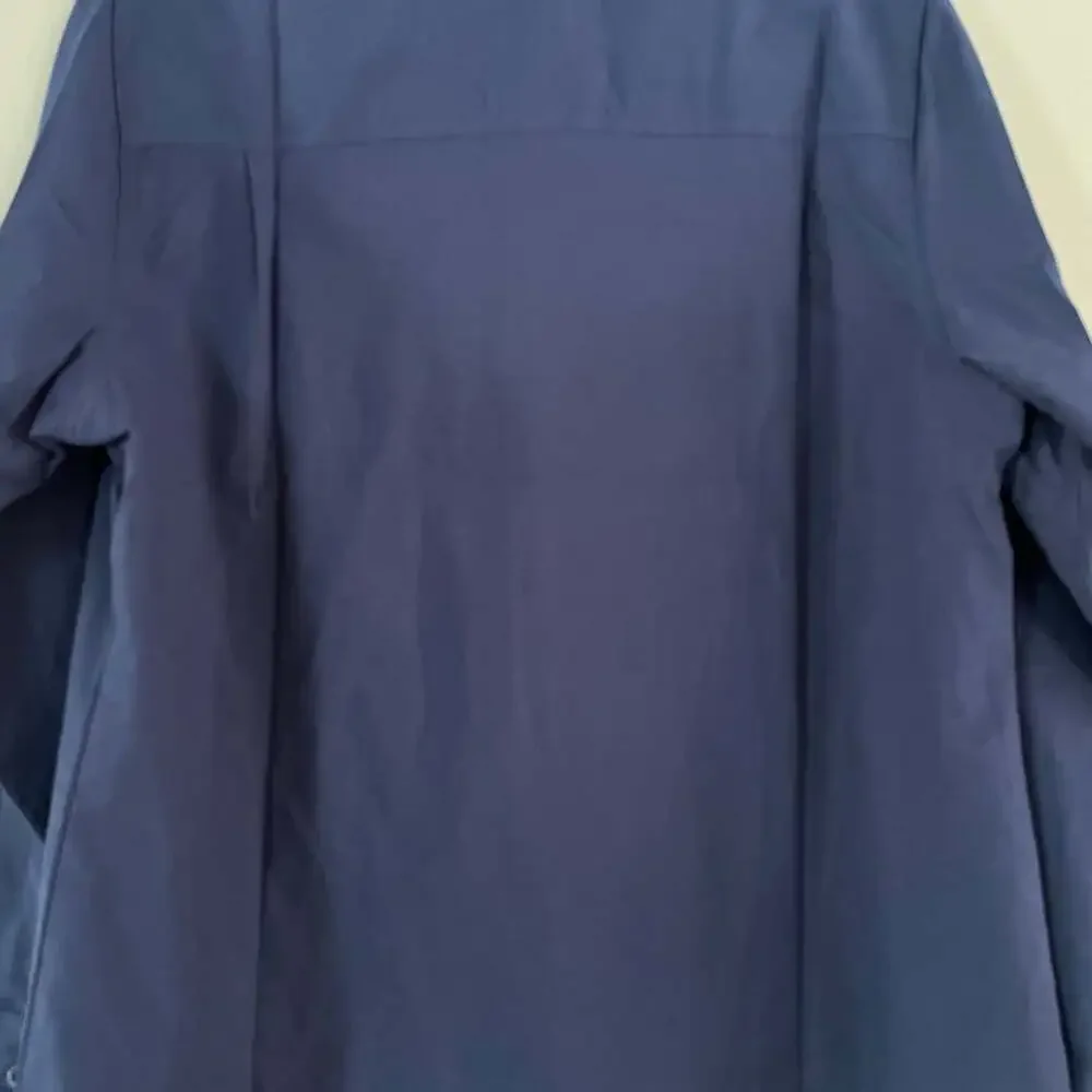 CAT womens XL oxford shirt button navy blue durable nwt - Picture 3 of 4